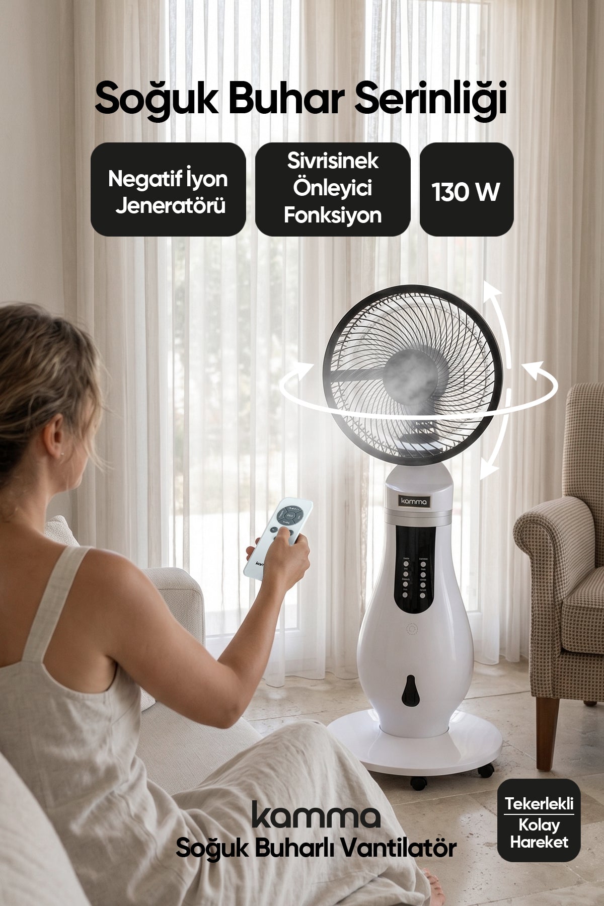 KMF130 İyonizerli Soğuk Buharlı Vantilatör